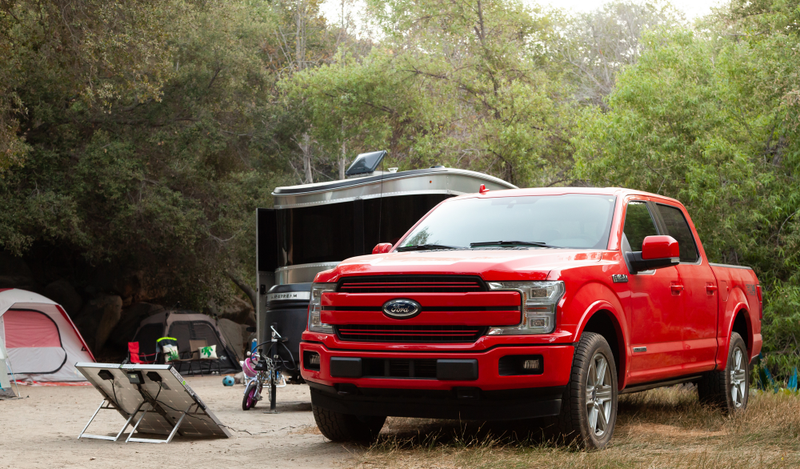 Illustration for article titled A 2018 Ford F-150 Diesel Pulling an Airstream Basecamp Is the Best Version of 'Camping'